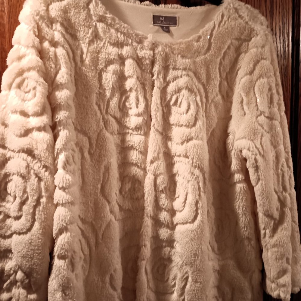 JM Collection Rose Sequined Jacket - Picture 4 of 4